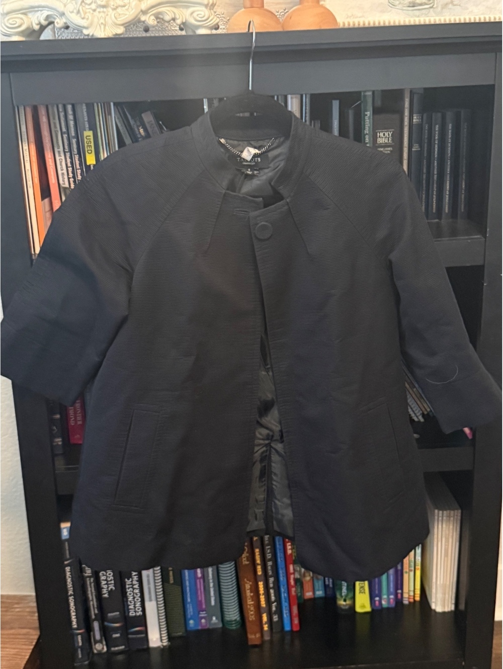 Talbots Women's Black Short Sleeve Jacket Size 8